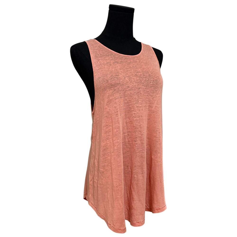 Aritzia Wilfred Mauran Tank Top 100% Linen Coral Pink Medium